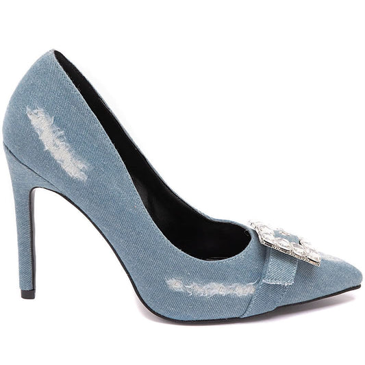 Escarpins Talons Hauts en Denim
