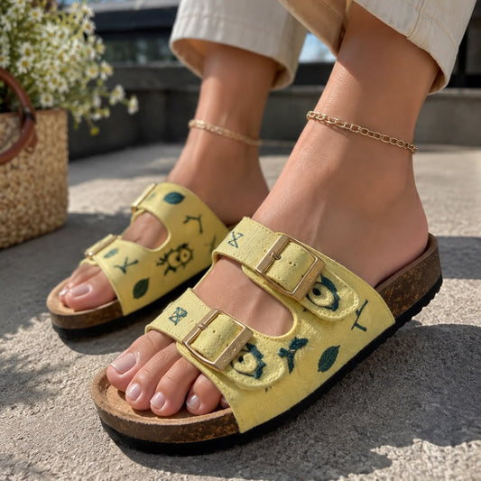 Sandales Femme à Double Boucle – Confort Premium & Style Original