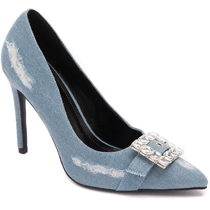 Escarpins Talons Hauts en Denim